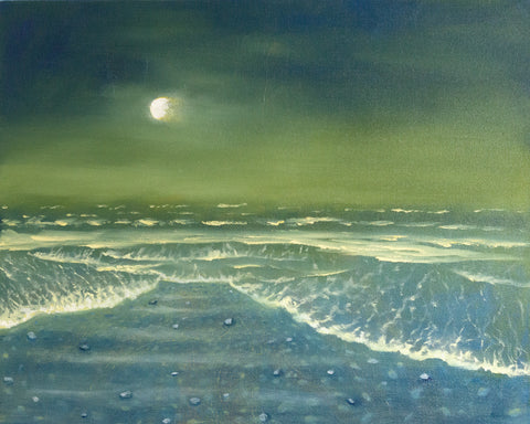 Moonlit Sea Oil Landscape Painting