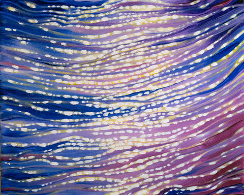 Between the Waves Abstract Oil Painting