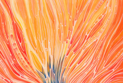 Burst Abstract Watercolor Painting