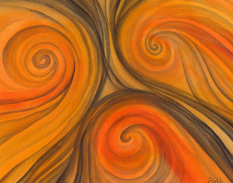 Hekate Spiral Acrylic Abstract Painting SOLD
