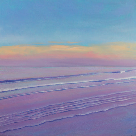 Lavender Sea Oil Landscape Painting