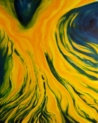 The King in Yellow Abstract Oil Painting